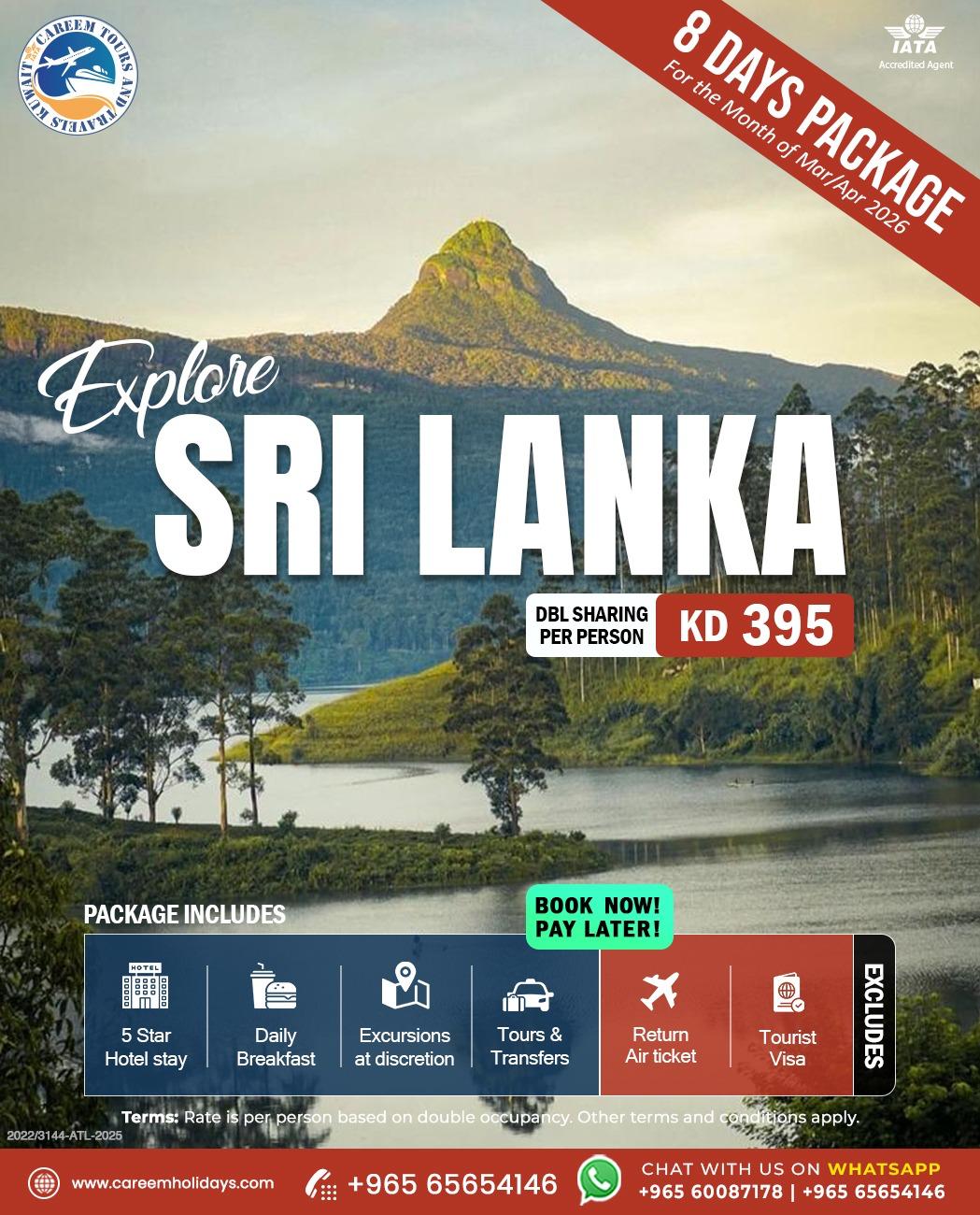 8 days Sri Lanka package