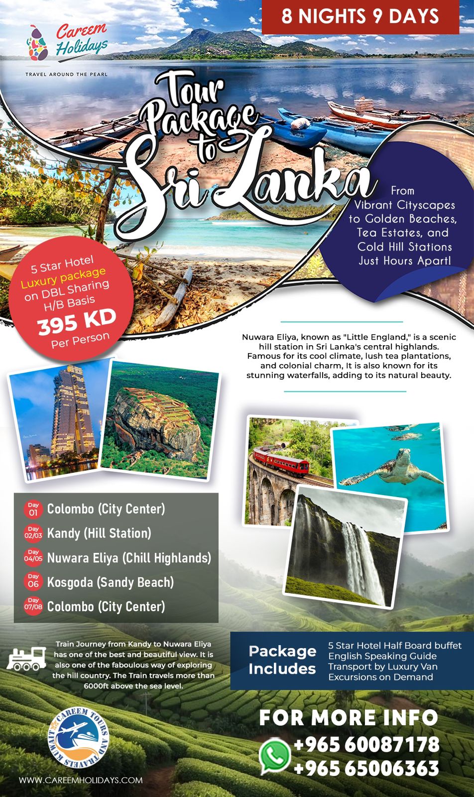 8 nights 9 days Sri Lanka tour package